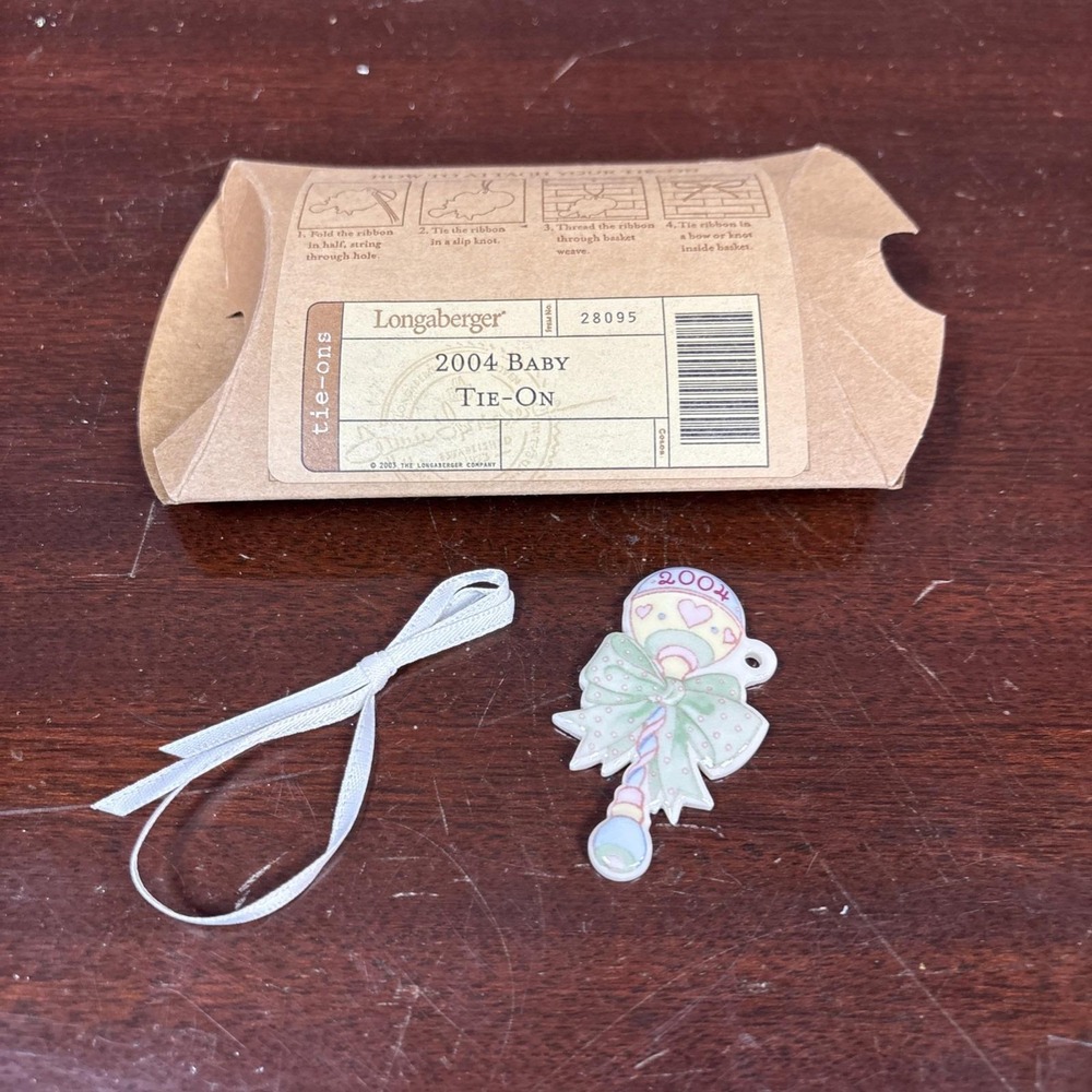 Longaberger 2004 Baby Tie On 28095 New